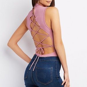 Charlotte Russe Strappy Back Bodysuit